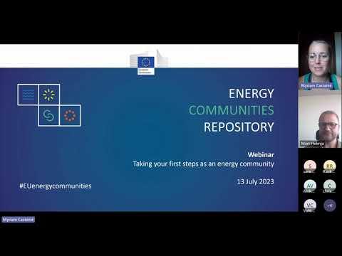 Webinar Taking your first steps as an energy community (13 July 2023)