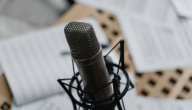 microphone in a Podcast Studio